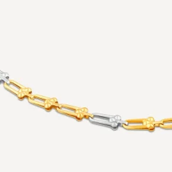 9ct Yellow & White Gold Stirrup Bracelet