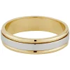 9ct Yellow and White Gold 5mm Wedding Ring