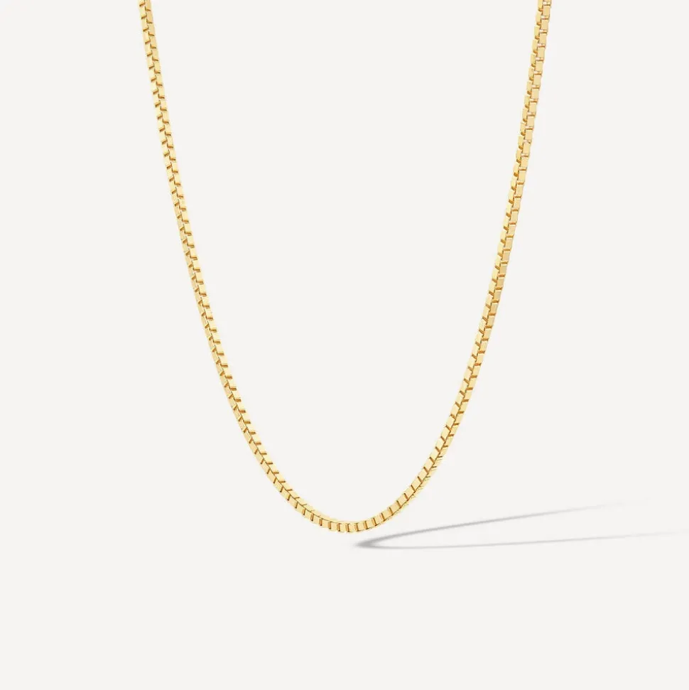 9ct Yellow Gold 20 inch Flat Curbed Chain Necklet