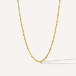 9ct Yellow Gold 18' Light Venetian Link Chain Necklace