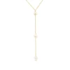 9ct Yellow Gold 3 Pearl "Y" Drop Necklet