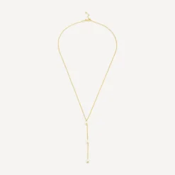 9ct Yellow Gold 3 Pearl "Y" Drop Necklet