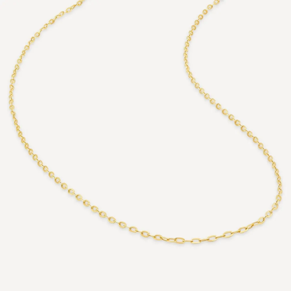 9ct Yellow Gold 18' Rolo Chain Necklet