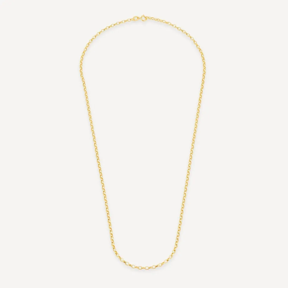 9ct Yellow Gold 20' Small Belcher Link Chain Necklet