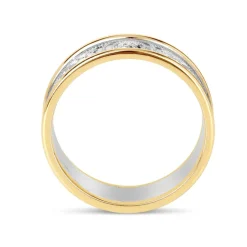 10ct Yellow Gold & Silver Celtic 6.5mm Men's Wedding Ring