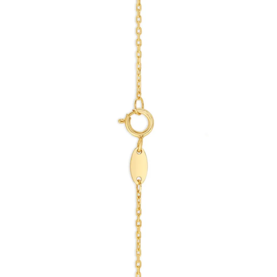 9ct Yellow Gold Bar & Circle Layer Necklet