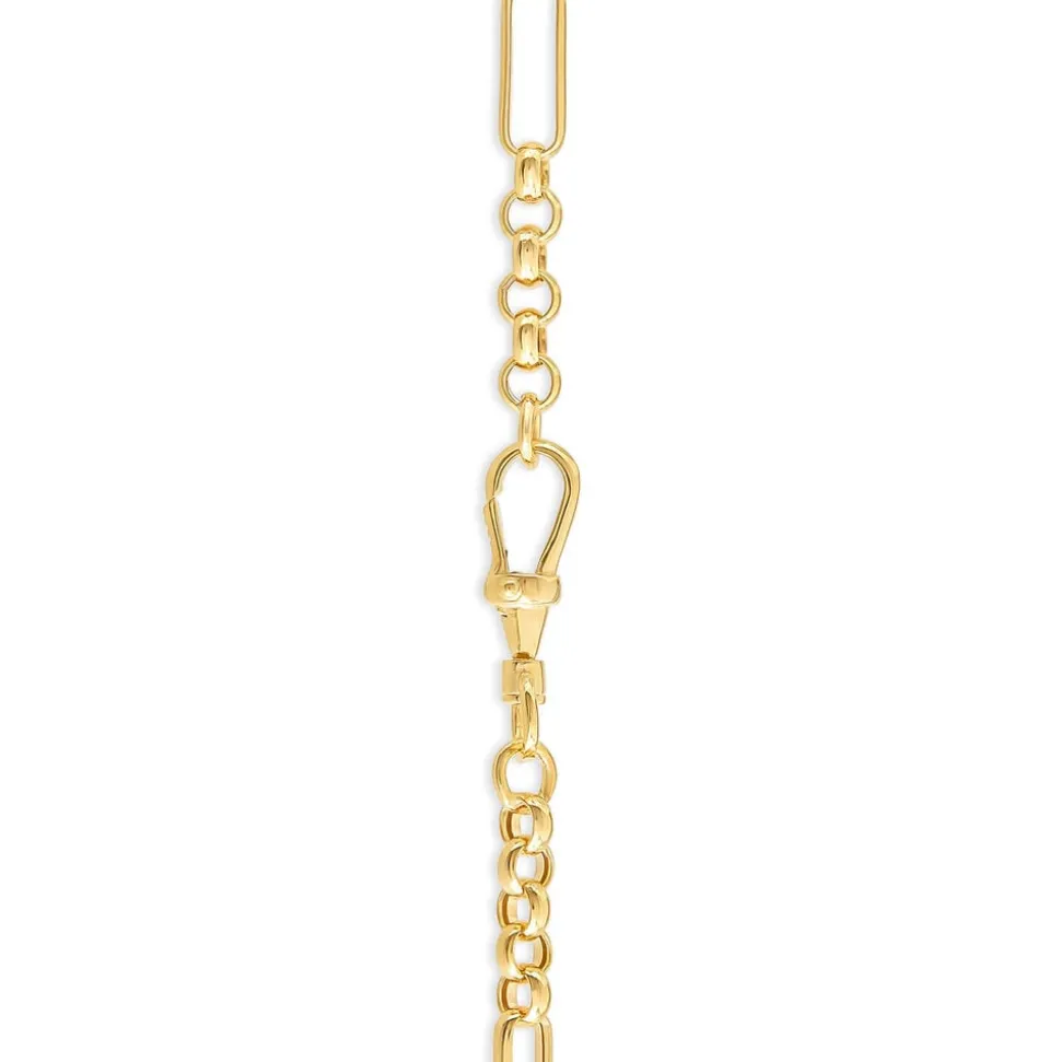 9ct Yellow Gold Belcher Albert T-Bar Necklet