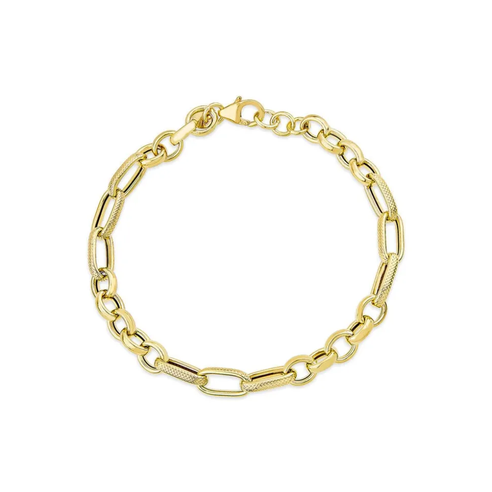 9ct Yellow Gold Belcher Curbed Link Bracelet