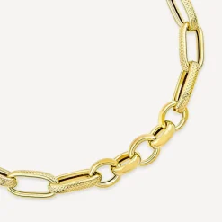 9ct Yellow Gold Belcher Curbed Link Bracelet