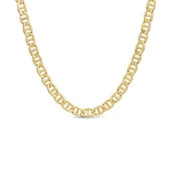 9ct Yellow Gold Bevelled Marine Chain Bracelet