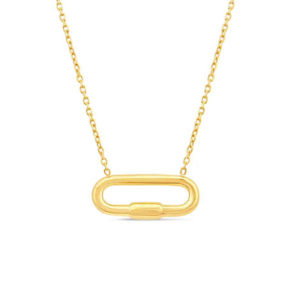 9ct Yellow Gold Carabiner Pendant