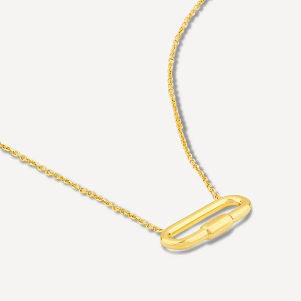 9ct Yellow Gold Carabiner Pendant