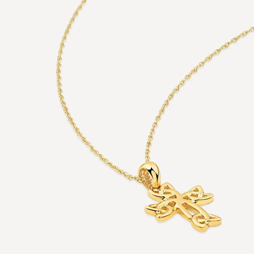 9ct Yellow Gold Celtic Knot Cross Pendant