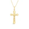 9ct Yellow Gold Cross Pendant (Chain Included)