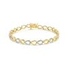 9ct Yellow Gold 0.58ct Diamond & Polished Teardrop Bracelet