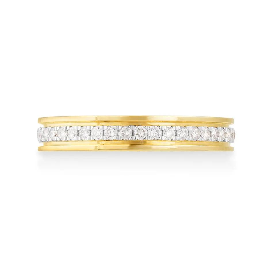 9ct Yellow Gold 0.33ct Diamond Wedding Ring