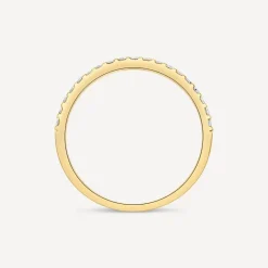 9ct Yellow Gold 0.38ct Double Row Claw Set Diamond Eternity Ring