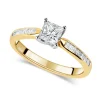 18ct Yellow Gold 0.75ct Princess Diamond Tulip Setting Ring