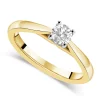 18ct Yellow Gold 0.40ct Round Diamond Orchid Setting Ring