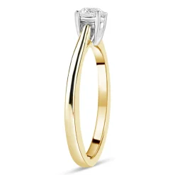 18ct Yellow Gold 0.33ct Round Diamond Tulip Setting Ring