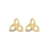9ct Yellow Gold Cubic Zirconia Trinity Knot Stud Earrings