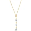 9ct Yellow Gold Cubic Zirconia Pear Drop Necklace