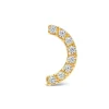 9ct Yellow Gold Cubic Zirconia Set Half Moon Single Stud Earring