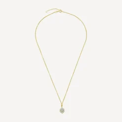 9ct Yellow Gold Cubic Zirconia Cluster Flame Pendant