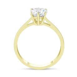9ct Yellow Gold Cubic Zirconia Claw Set Solitaire Ring