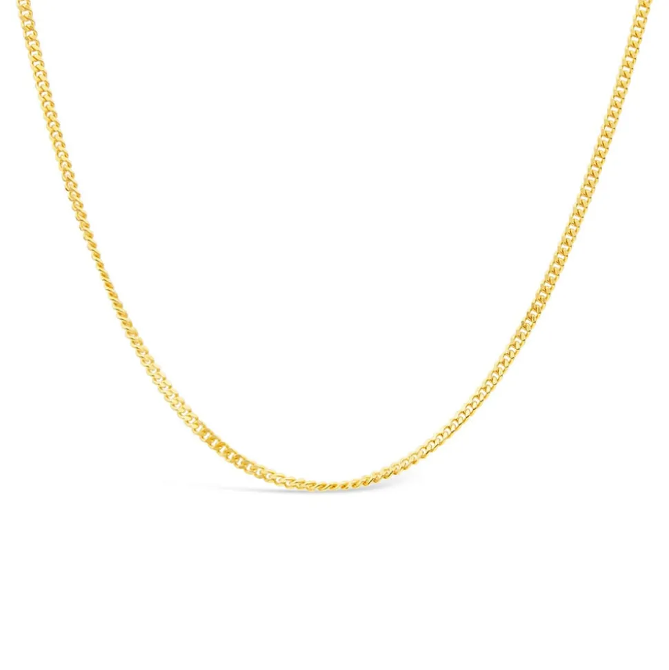 9ct Yellow Gold Curbed Chain Necklet