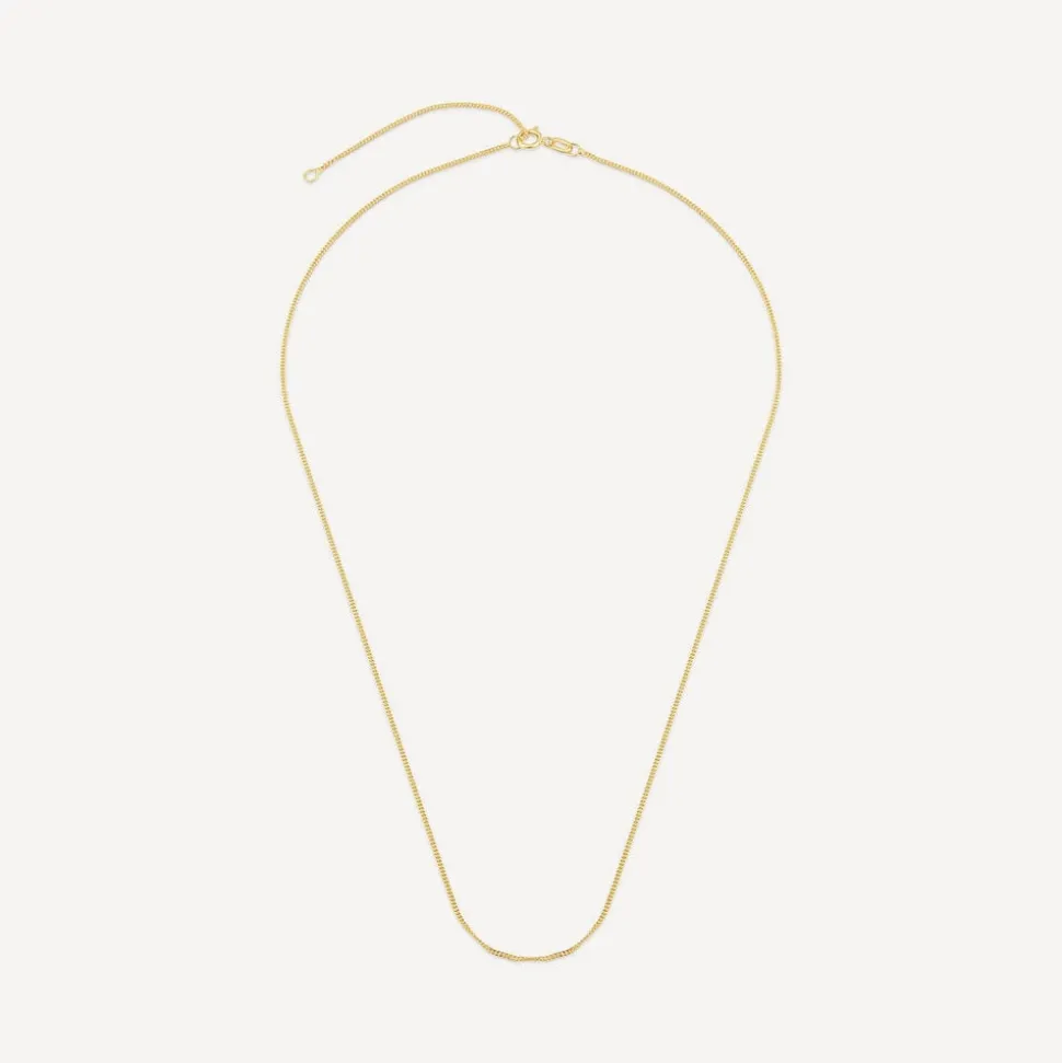 9ct Yellow Gold Curbed Chain Necklet