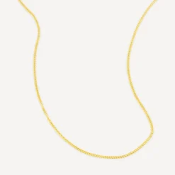 9ct Yellow Gold Curbed Chain Necklet