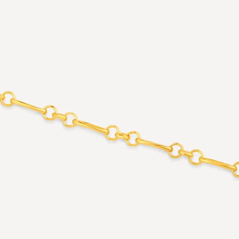 9ct Yellow Gold Diamond Cut Fig Belcher Bracelet