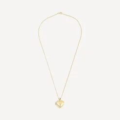 9ct Yellow Gold Diamond Set Heart Locket
