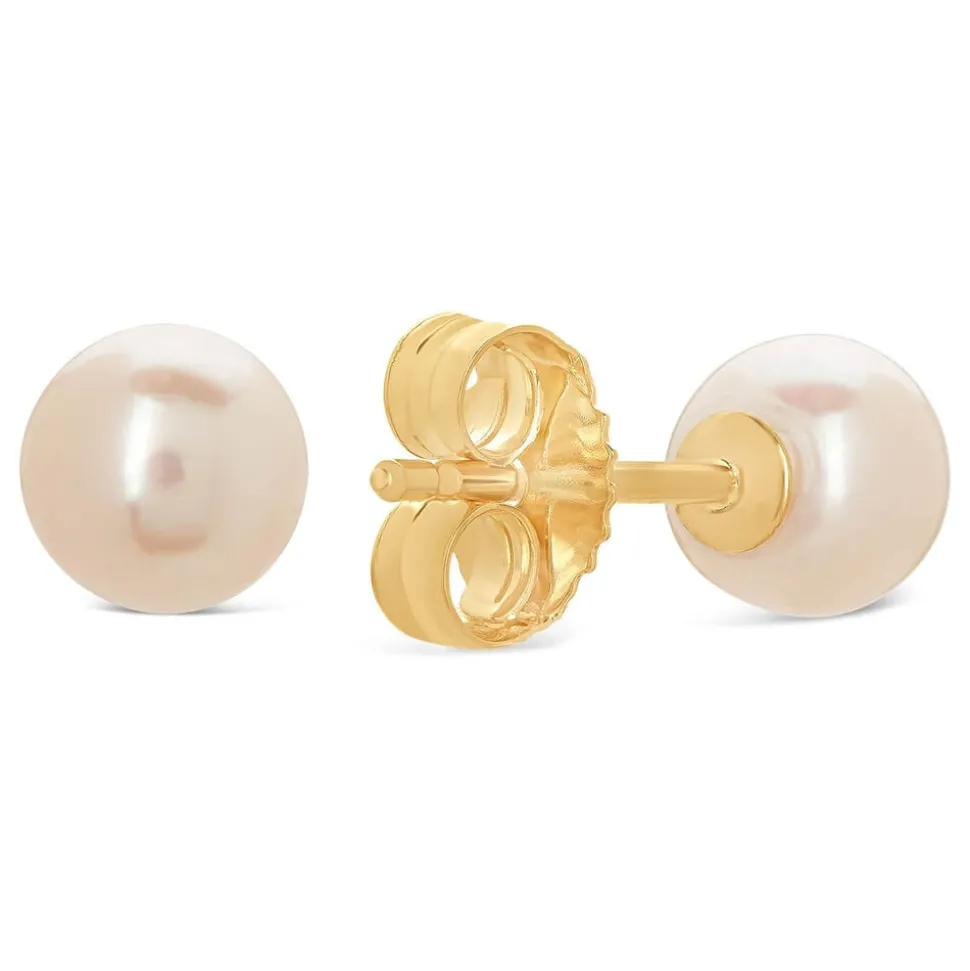 9ct Yellow Gold Freshwater Pearl Stud Earrings