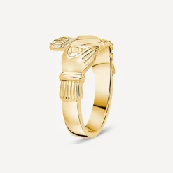9ct Yellow Gold Gents Claddagh Ring