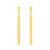 9ct Yellow Gold Long Bar Drop Earrings