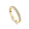 18ct Yellow Gold 2.5mm 0.30ct Diamond Pave Set Wedding Ring