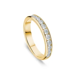 18ct Yellow Gold 3.5mm 0.60ct Diamond Channel Set Wedding Ring