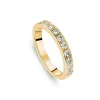 18ct Yellow Gold 3mm 0.50ct Diamond Pave Set Wedding Ring