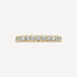 18ct Yellow Gold 2.5mm 0.45ct Diamond Triangle Claw Wedding Ring