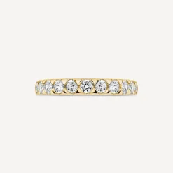 18ct Yellow Gold 3mm 0.70ct Diamond Triangle Claw Wedding Ring