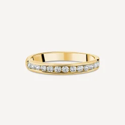 18ct Yellow Gold 3mm 0.35ct Diamond Channel Set Wedding Ring