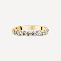 18ct Yellow Gold 2.5mm 0.45ct Diamond Triangle Claw Wedding Ring