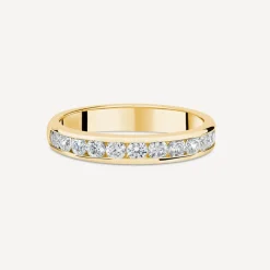 18ct Yellow Gold 3.5mm 0.60ct Diamond Channel Set Wedding Ring