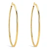 9ct Yellow Gold 40mm Hoop Earrings