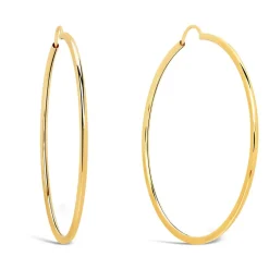9ct Yellow Gold 40mm Hoop Earrings