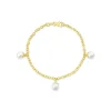 9ct Yellow Gold 8mm Pearl T-Bar Bracelet