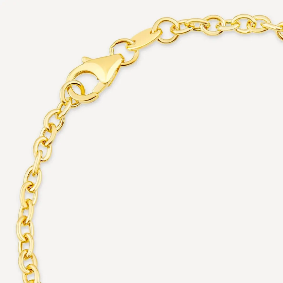 9ct Yellow Gold 8mm Pearl T-Bar Bracelet