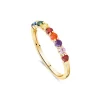 9ct Yellow Gold Multi Colour Cubic Zirconia Set Eternity Ring